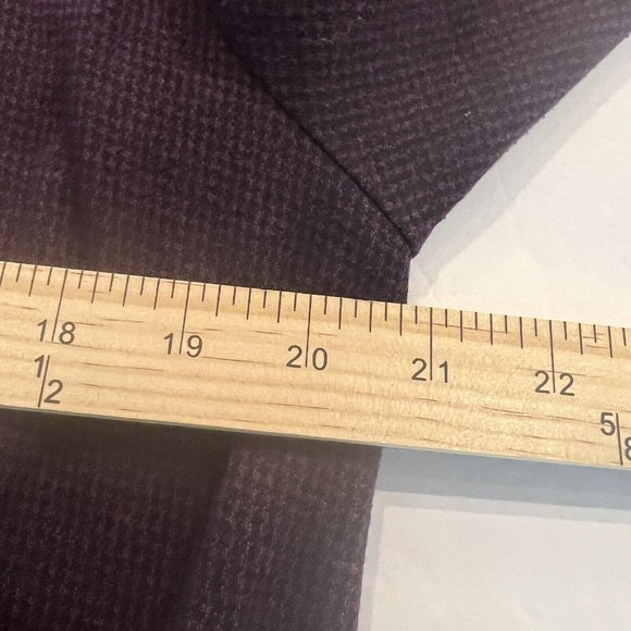 J. Jill Wearever Collection Open Front Cardigan Purple Houndstooth Sz M Pockets - Picture 4 of 7